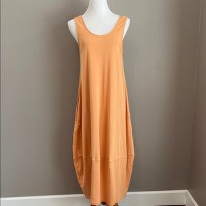 Free People Beach Orange Barrel Tee Midi Dress Medium